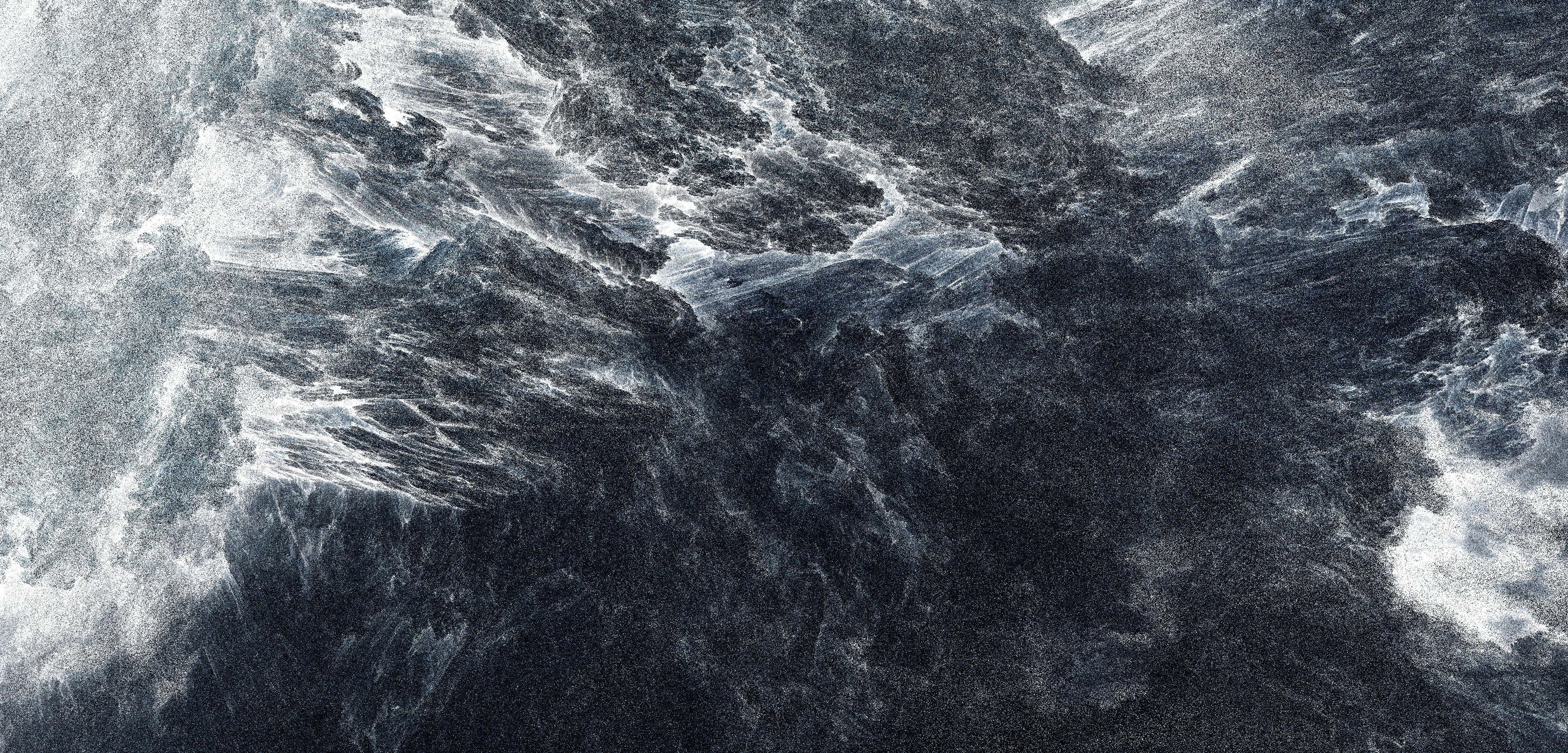 Abstract white and charcoal textures with dense digital grain